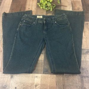 Free People Dingy Dark Mid-Rise Boot Cut Jeans